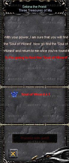В диалоге выбираем I'm going to find the 'Soul of Wizard' I'm going to find the 'Soul of Wizard'